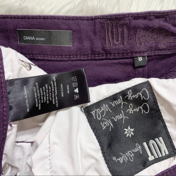SOLD-Kut From The Kloth Plum Diana Skinny Jeans - Picture 6 of 8